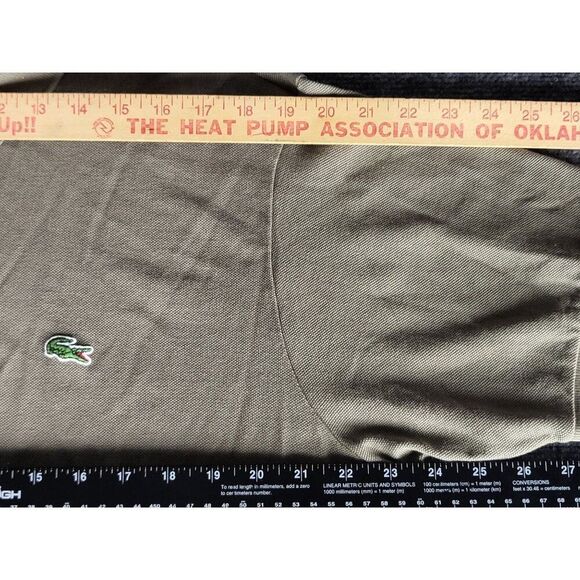 Lacoste 5191L Short Sleeve Polo Shirt‎ Brown Mens Sz 7 US Sz XXL Preppy Designer - Picture 3 of 8